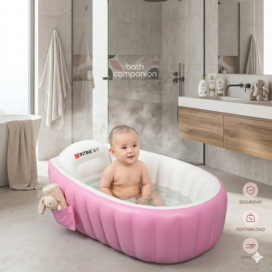 Bañera Inflable para Bebés — Segura, Cómoda y Antideslizante