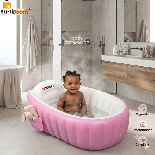 Bañera Inflable para Bebés — Segura, Cómoda y Antideslizante
